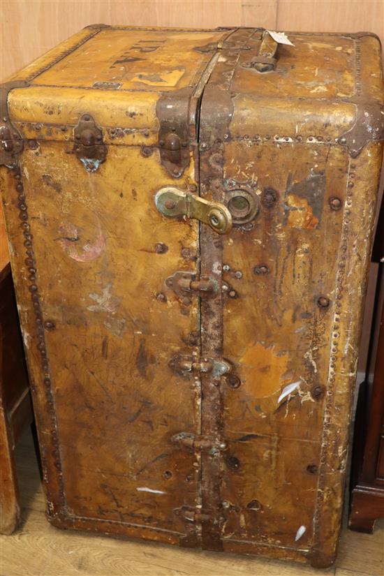 A steamer travelling trunk W.105cm